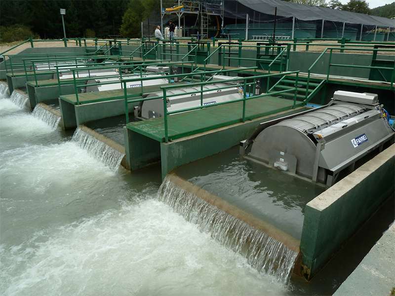 Gruppo di filtri a tamburo portata 3.000 litri/sec