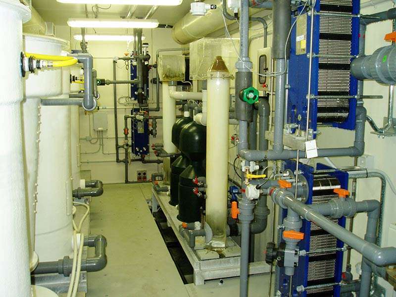 Impianti di filtrazione preassemblati per laboratorio di acquacoltura